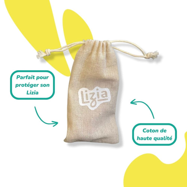 Pochette en coton et lin